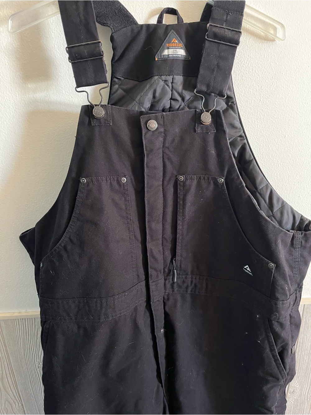 Ridgecut Men's Heavy-Duty Rigid Duck Insulated Bib Overalls 2XL short